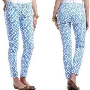Vineyard Vines Lattice Print Skinny Jeans 6